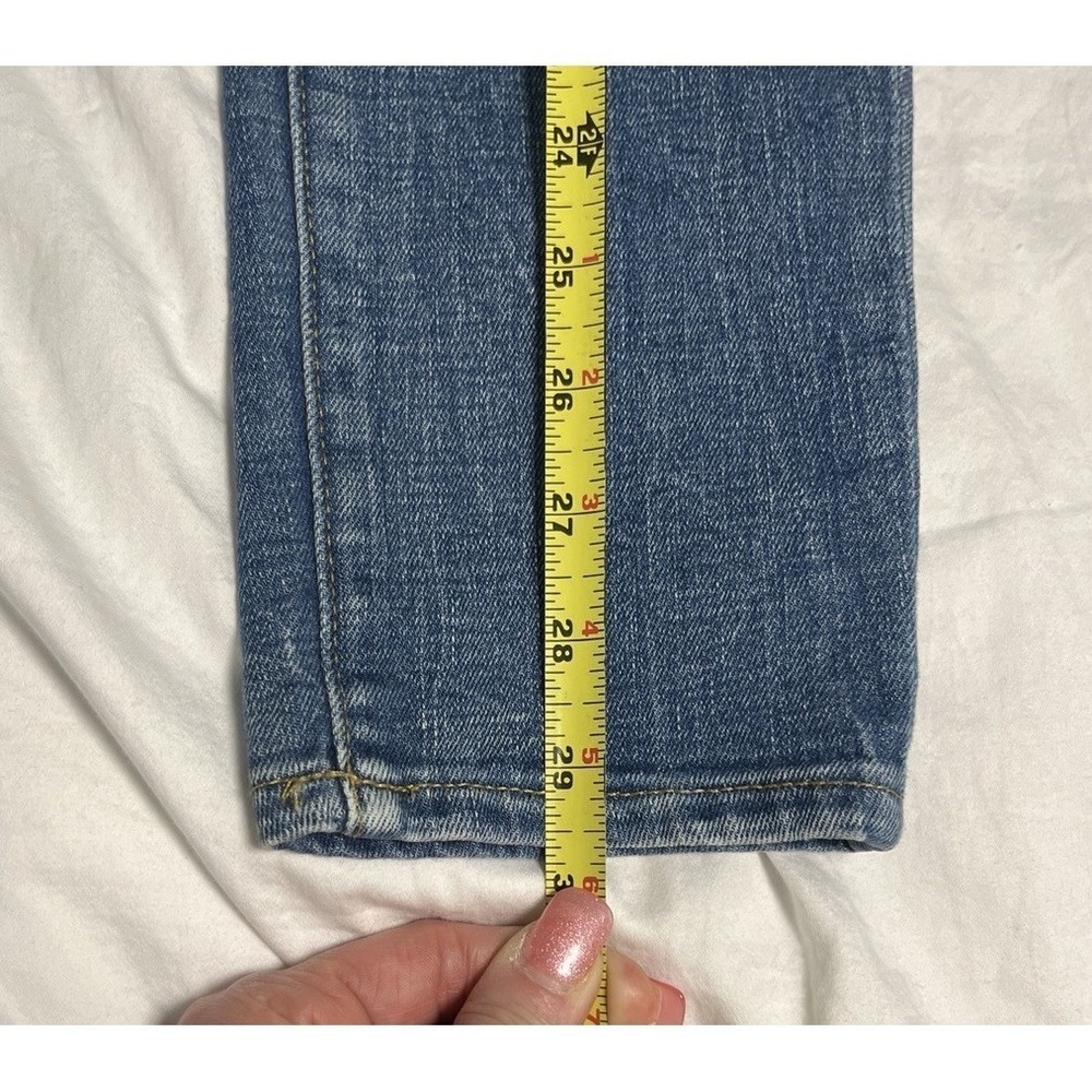 Ralph Lauren Super Skinny Blue Jeans Women 0 (Fits 6/8) Stretch Low Rise 28x29 - Picture 9 of 11